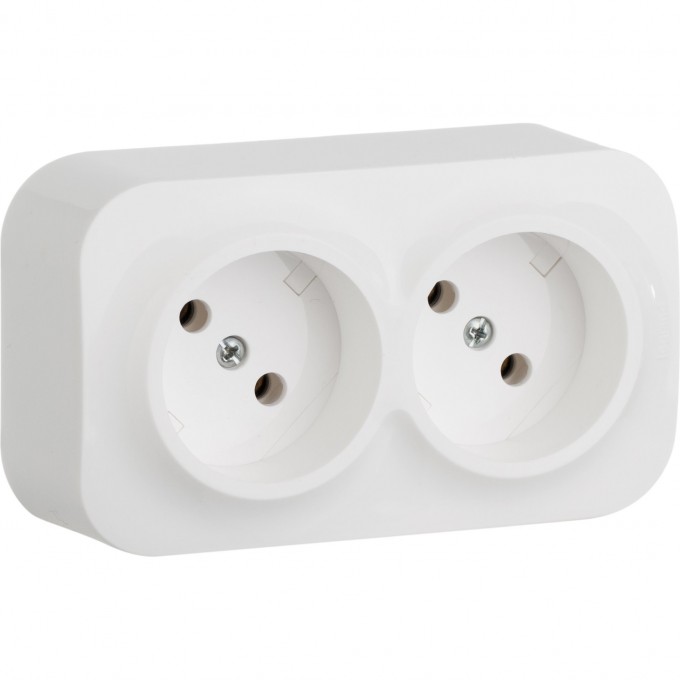 Розеточный блок LEGRAND 2 x 2К без шторок 16 A 250 В Quteo IP 20 белый 782212