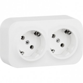 Розеточный блок LEGRAND 2 x 2К+З с защитными шторками 16 A 250 В Quteo IP 20 белый