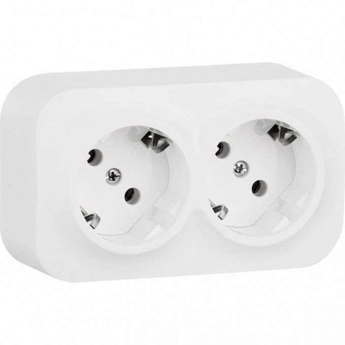 Розеточный блок LEGRAND 2 x 2К+З с защитными шторками 16 A 250 В Quteo IP 20 белый 782223