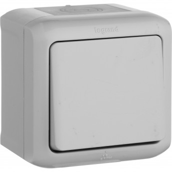 Выключатель LEGRAND Quteo 10 A 250 B IP 44 Серый