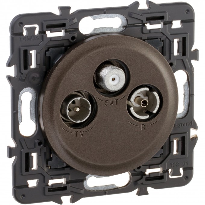 Розетка LEGRAND Celiane спутниковая TV/FM /SAT графит SET-1-067388-02