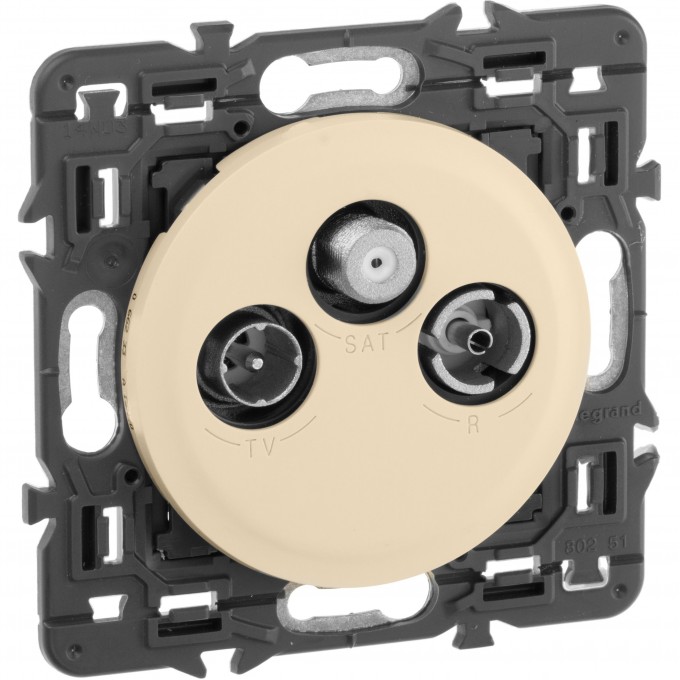 Розетка LEGRAND Celiane спутниковая TV/FM /SAT слоновая кость SET-1-067388-01