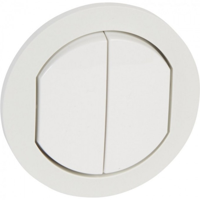 Лицевая панель LEGRAND Celiane двухклавишного выключателя IP44, белая 67802