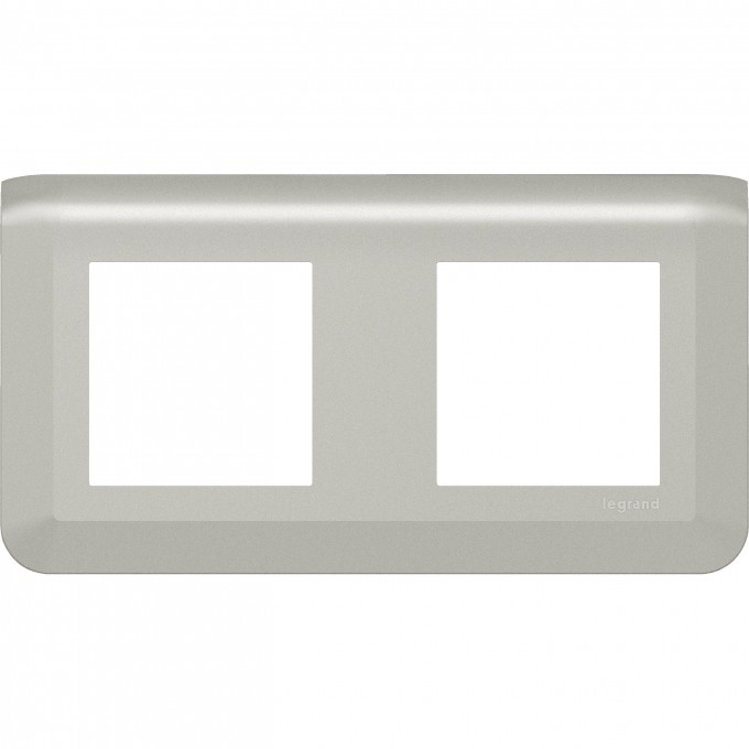 Рамка LEGRAND MOSAIC 2Х2 модуля - алюминий 079304L