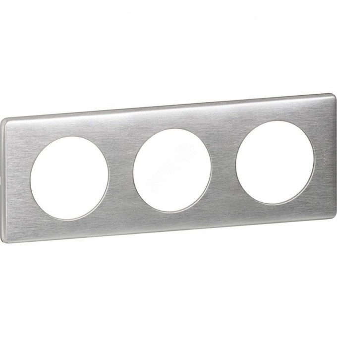 Рамка LEGRAND трехпостовая алюминий 68923