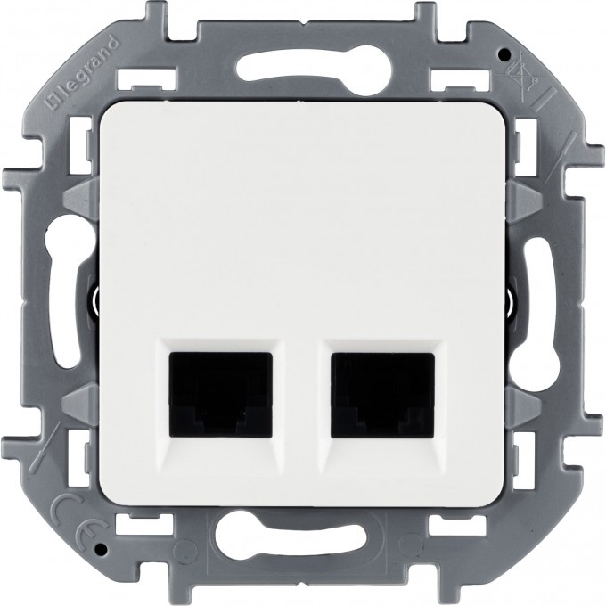 Розетка двойная LEGRAND INSPIRIA RJ 45 категория 5e UTP белый 673835