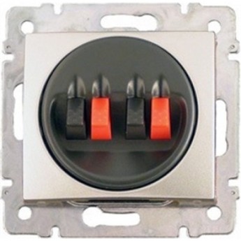 Розетка LEGRAND для колонок Valena двойная алюминий