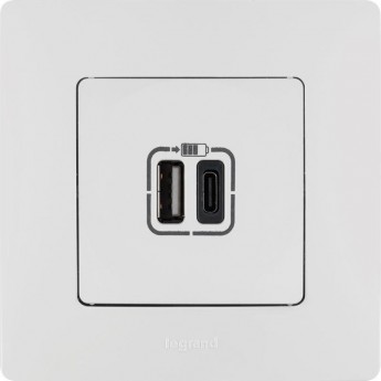 Розетка LEGRAND Etika USB белая Розетка LEGRAND Etika USB белая