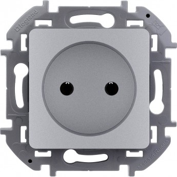 Розетка LEGRAND INSPIRIA 2К 16 А 250 В алюминий Розетка LEGRAND INSPIRIA 2К 16 А 250 В алюминий