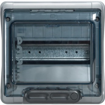 Щиток LEGRAND Plexo³ IP 65 IK 09 1 ряд 40 А 8 модулей серый