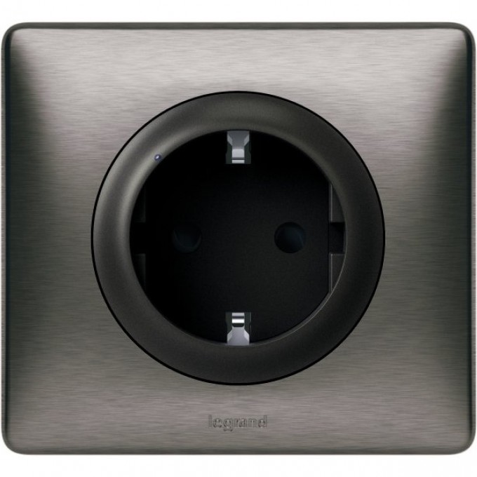 Умная розетка LEGRAND Celiane with NETATMO 2К+З 16А 230В, графит/вольфрам 64838