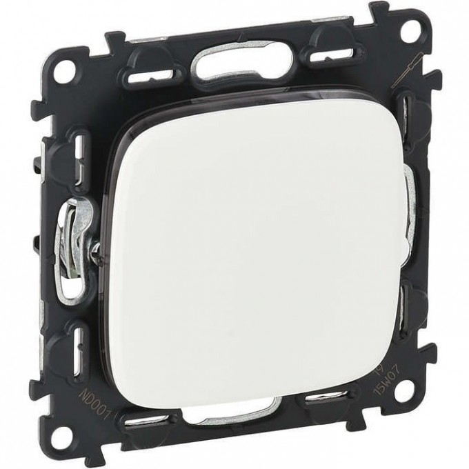 Выключатель LEGRAND Valena ALLURE 10АХ 250В с лицевой панелью безвинтовые зажимы белый 752701