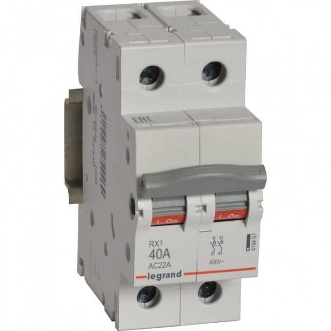 Выключатель-разъединитель LEGRAND RX3 40А 2П белый 419407