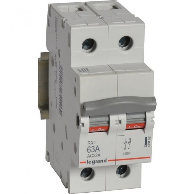 Выключатель-разъединитель LEGRAND RX3 63А 2П белый 419408