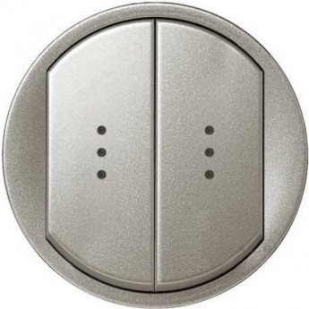 Лицевая панель LEGRAND Celiane двухклавишного выключателя с подсветкой\индикацией, титан