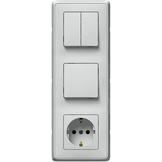 Моноблок 3-постовой LEGRAND Cariva, белый 773644