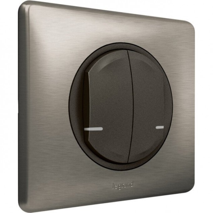 Умный беспроводной выключатель LEGRAND Celiane with NETATMO 2-клавишный, графит/вольфрам 64894