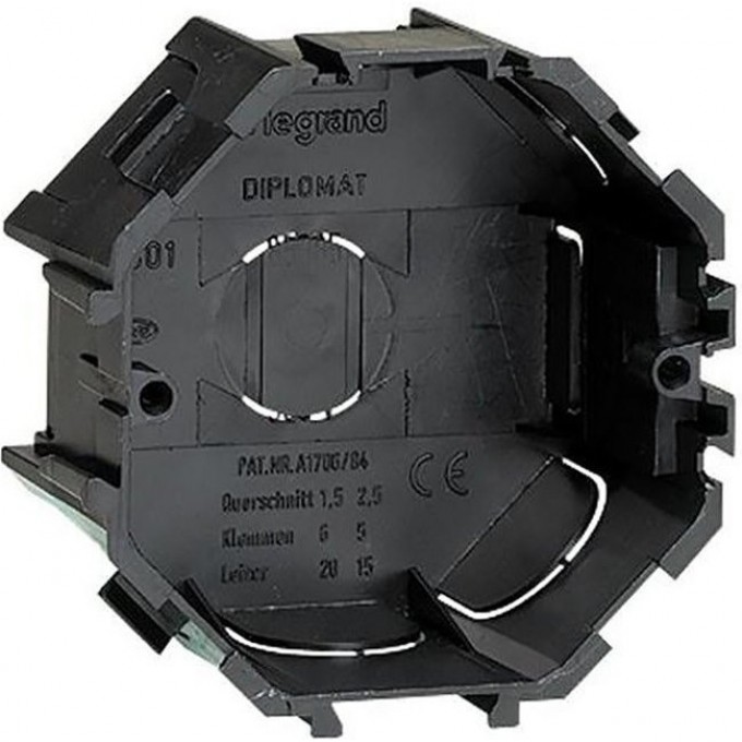 Встраиваемая монтажная коробка LEGRAND Etika для бетонных и кирпичных стен черный 031301